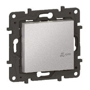 Niloé STEP with Netatmo okos vezeték nélküli kapcsoló/dimmer (elemes távvezérlő), falon kívüli, keret nélkül, alumínium