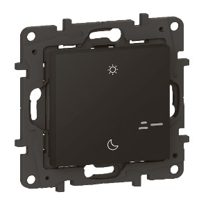 Niloé STEP with Netatmo okos vezeték nélküli ébredés/elalvás szcenárió kapcsoló (elemes távvezérlő), falon kívüli, keret nélkül, fekete