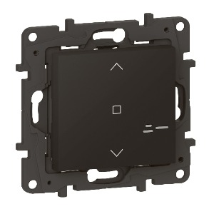 Niloé STEP with Netatmo okos vezeték nélküli redőny/zsaluzia kapcsoló (elemes távvezérlő), falon kívüli, keret nélkül, fekete