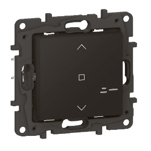 Niloé STEP with Netatmo okos redőny/zsaluzia kapcsoló (végrehajtó), nulla (N) vezető bekötéssel, keret nélkül, fekete