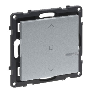 SUNO with Netatmo okos vezeték nélküli redőny/zsaluzia kapcsoló (elemes távvezérlő), falon kívüli, keret nélkül, alumínium