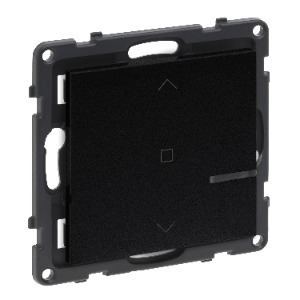 SUNO with Netatmo okos vezeték nélküli redőny/zsaluzia kapcsoló (elemes távvezérlő), falon kívüli, keret nélkül, fekete