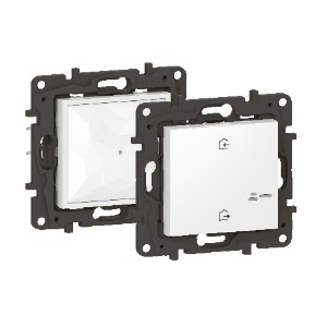 Niloé STEP with Netatmo okosotthon kezdőkészlet: gateway (beépített) + távozás/érkezés kapcsoló (elemes távvezérlő), keret nélkül, fehér