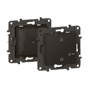 Niloé STEP with Netatmo okosotthon kezdőkészlet: gateway (beépített) + távozás/érkezés kapcsoló (elemes távvezérlő), keret nélkül, fekete