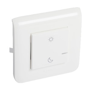 Program Mosaic with Netatmo okos vezeték nélküli ébredés/elalvás szcenárió kapcsoló (elemes távvezérlő), falon kívüli, keret nélkül, fehér